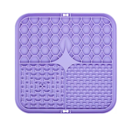 Calming Licking Mat for Dogs & Cats — Slow Feeder with Suction Base