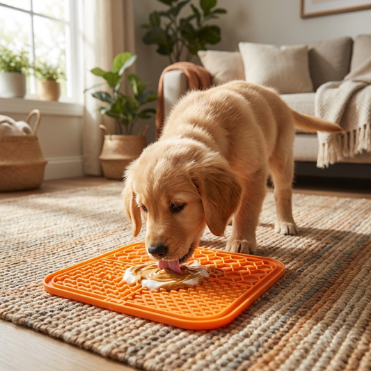 Calming Licking Mat for Dogs & Cats — Slow Feeder with Suction Base