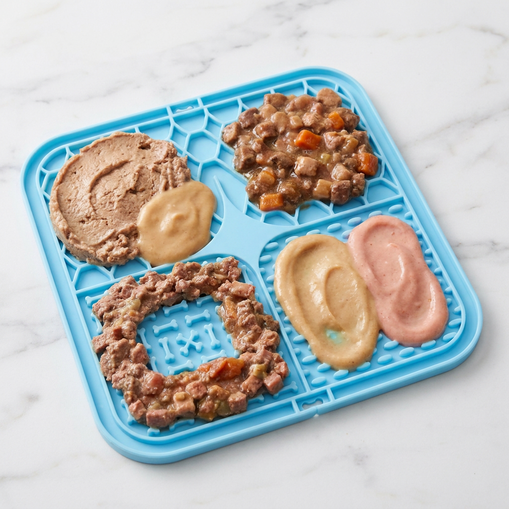Calming Licking Mat for Dogs & Cats — Slow Feeder with Suction Base
