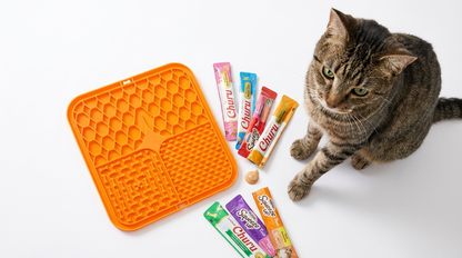 Calming Licking Mat for Dogs & Cats — Slow Feeder with Suction Base